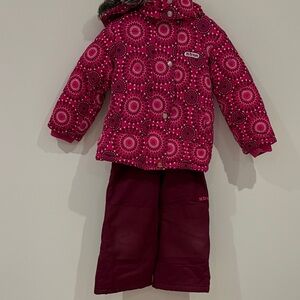 Kids Pink Patterned Winter Set